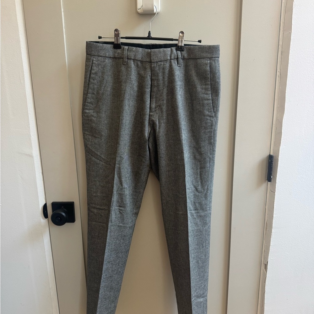 Theory Men's Charcoal Gray Dress Pants